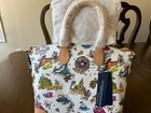 Nwt Dooney   Bourke Disneyana Disneyland Dlr Sketch Satchel With Colored Zipper