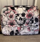 Laptop Case 16 Inch  Floral Skull Laptop Shoulder Messenger Bag School Kids