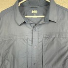 Rei Co-op Mens Button Up Shirt Long Sleeve Outdoor Hiking Blue Large