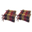New Sale 4 Pack arlee 16 X 16 In  Harris Plaid Woven Chair Pad