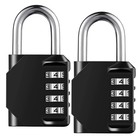 4 Digit Combination Padlock Resettable Waterproof Heavy Duty Outdoor Security Lo