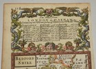 Attractive Miniature Antique County Map Of Bedfordshire Owen bown 1720