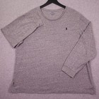 Polo Ralph Lauren Shirt Mens Xxl 2xl Heather Gray Long Sleeve Crew Neck Tee Pony
