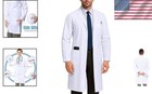 White Lab Coat For Men Medical Coat Long Sleeve Professional Workwear