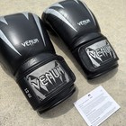 Venum Giant 3 0 Nappa Leather Hook And Loop Boxing Gloves - Black white 12oz