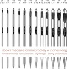 Tunisian Crochet Hooks Set Aluminum Metal Interchangeable Crochet Hook With Cabl