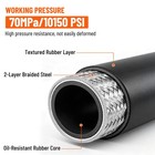 100  1 4  Hydraulic Hose Two Wire Hose Flexible 70mpa   10150psi With 24 Fitting