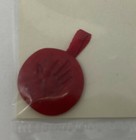 Vintage Lot Of 2 Nip Dollhouse Miniature Red Hand Print Plaques Tiny Accents