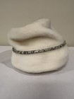 Vintage Cream Faux Fur Hat W black White Snakeskin Detail - Union Made 42495 Usa