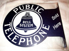 Public Telephone Double-sided Imprint Metal Flange Sign  04 - New