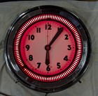 Vintage Neocraft Neon Wall Clock   1950 s 