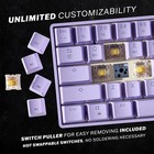 Hk Gaming Gk61 Mechanical Keyboard 61keys Rgb Wired Gateron Optical Blue Lavende
