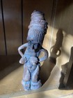 Black Clay Nude Woman Fertility Folk Art Statue Figurine African  Primitive