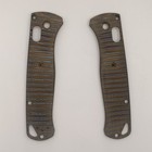 1 Pair Burning Tc4 Tiger Pattern Handle Scales For Benchmade Bugout 535