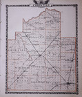 Antique 1876 Map   Montgomery County  Illinois   Christian County On Reverse