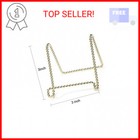 Hohiya 6 Pcs Plate Stands For Display Holder Gold 3 Inch Twist Wire Iron For Pic