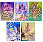 2023 Disney Parks Joey Chou Cinderella Castle Magic Kingdom 5 Postcard Set New