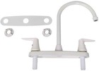 Valterra Pf221204 Catalina Rv Kitchen Faucet White Hi-arc Spout Side Spray