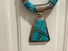 A Handmade Turquoise And Sterling Silver Necklace