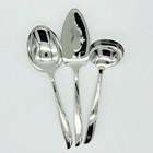 Vtg Oneida Twin Star Stainless Casserole Ladle   Pierced Pie Server Atomic Mcm