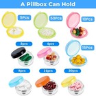 10pcs Small Pill Case Round Pill Box Travel Pills Container Portable Mini Medici