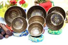 Mantra Carved Set Of 7-tibetan Singing Bowls Set-chakra Healing Singing Bowl Set