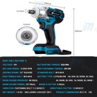 1 2  Brushless Impact Wrench 550nm Drill Driver Cordless Tool For Makita Battery