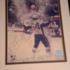 Tedy Bruschi Signed Snow Game Photo New England Patriots Sports Images Coa