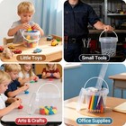 4 Pack 64oz Food Grade Plastic Buckets With Screw Lids   Transparent
