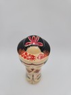 Japanese Folk Craft Wooden Kokeshi Doll Red  Green And Black 7 3 4 Inches 