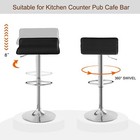 Set Of 4 Bar Stools Pvc Adjustable Swivel Kitchen Dining Counter Pub Chair