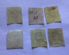 Lot Of 6 Antique  Vtg George V  1910-1936  Ceylon Postage Revenue Stamps