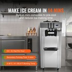 Soft Serve Ice Cream Machine Maker 21-31 L h Yield 3-flavor Pre-cooling