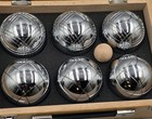Obut Petanque Vtg Chrome French Bocce Ball Game Set W  Case