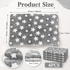 4 Pcs Dog Bed Mat  Comfortable Soft Pad For Pets Reversible Crate