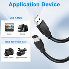 Meiriyfa Firewire 1394 6 Pin To Usb Adapter Cable  Firewire Ieee 1394 6 Pin Male