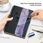 2 Pack  Adjustable Elastic Band Pencil Case Pen Holder For Notebook Tablets