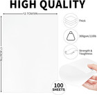 200 Blank White Cardstock Sheets 5  x7   300gsm For Invitations And Notes