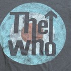 The Who Target Logo Junk Food Womens S Gray Distressed Band Tee Classic Rock