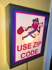 Mr  Zip Post Office Postal Carrier Man Cave Bar Retro Lighted Advertising Sign