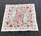 Table Top - Wall Hanging- Uzbek Suzani  39  X  37  - Silk Embroidery On Cotton