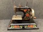 Tole Floral Painted Germany Toy Sewing Machine Casige British Zone 1940s