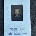 Pamp Suisse 1 Gram Palladium Bar  9995 Fine Palladium - In Assay Card
