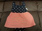 Carter s 24 Month Girls One Piece Outfit Navy Blue Red And White Stripes