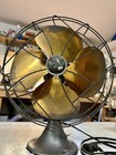 Vintage 1930s Emerson Electric Oscillating Fan Model 6250-f With Brass Fan Blade
