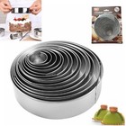 14 Pcs Round Cookie Biscuit Cutter Set Pastry Circle Baking Metal Ring Molds