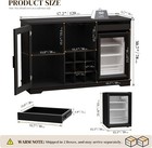 Wine Bar Cabinet With Fridge  included   Liquor Coffee Cabinet With Led Lights