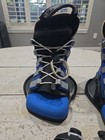 Hyperlite Spin Mini Wakeboard Bindings Featuring A Blue And Black Design Youth