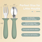 Toddler Utensils  6 Pack Kids Silverware Set With Silicone Handle  18 8 Stainles