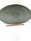 Antique Wooden Bowl Carved Oval Trencher 23x13 5x4 45 Green Paint 1800 Original 